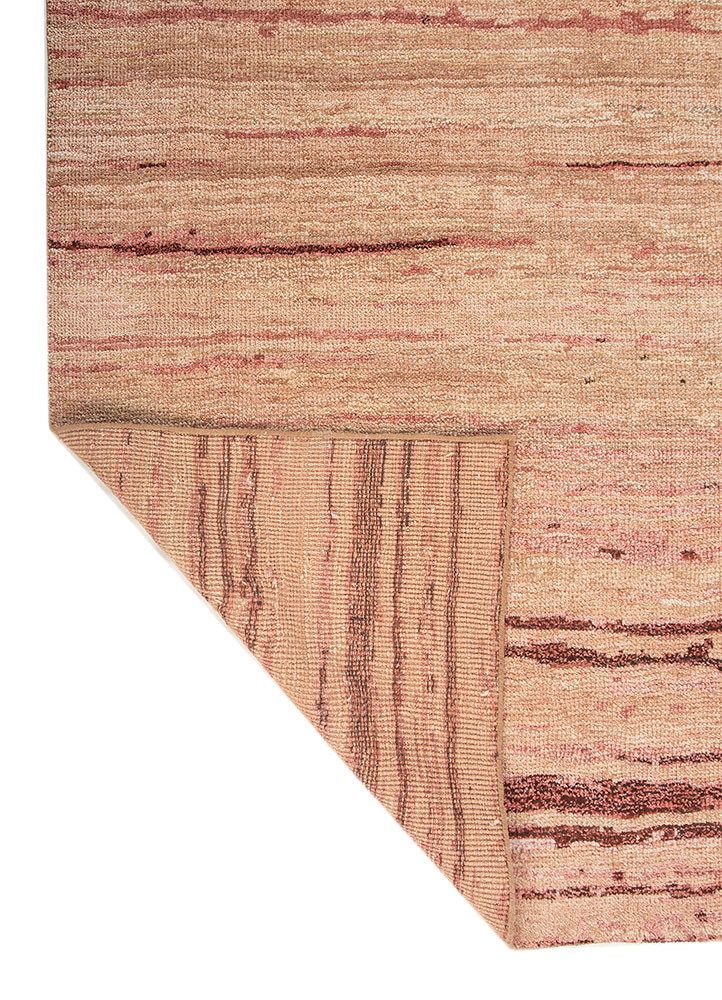 aprezo beige and brown wool hand knotted Rug - Backing Shot aprezo beige and brown wool hand knotted Rug - Backing Shot
