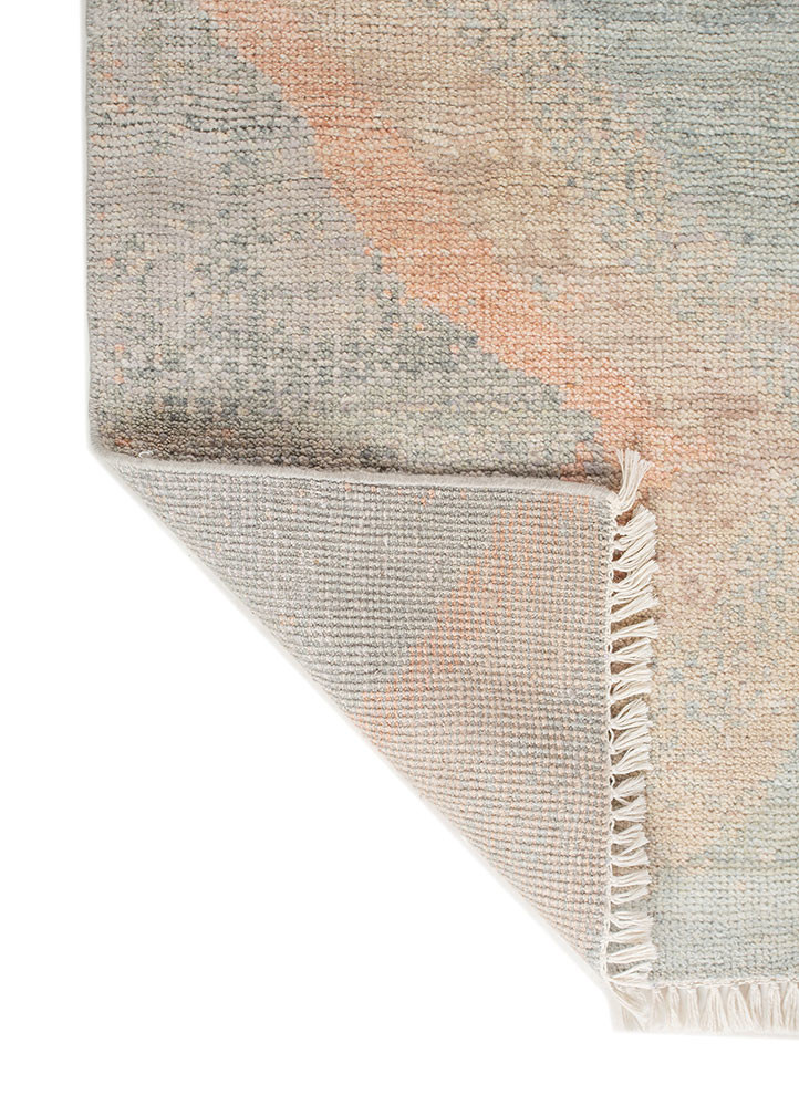 blythe beige and brown wool hand knotted Rug - Backing Shot blythe beige and brown wool hand knotted Rug - Backing Shot