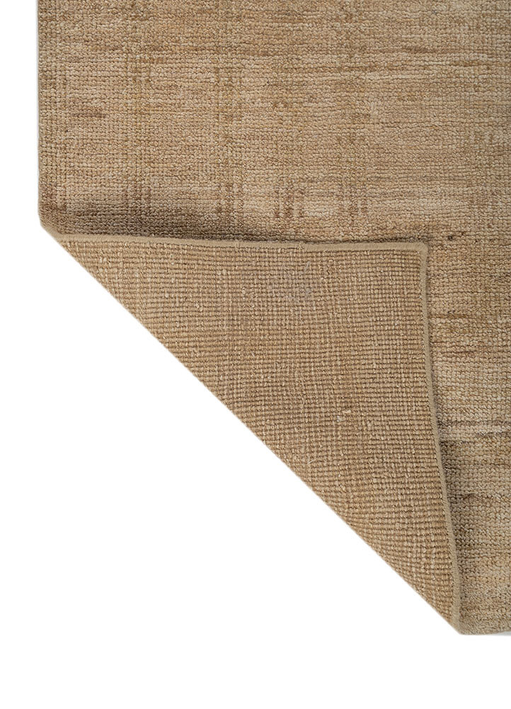 thyme beige and brown wool hand knotted Rug - Backing Shot thyme beige and brown wool hand knotted Rug - Backing Shot