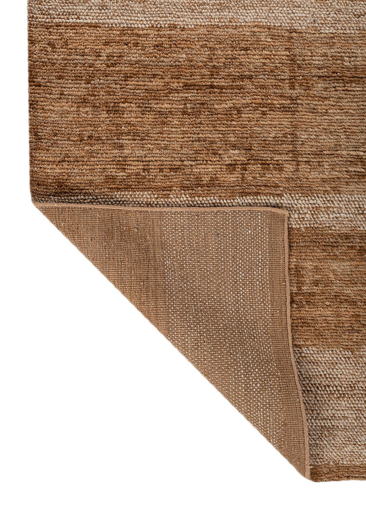 blythe red and orange wool hand knotted Rug - Backing Shot