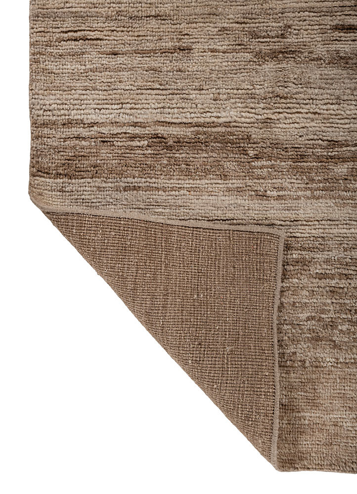 aprezo beige and brown wool hand knotted Rug - Backing Shot aprezo beige and brown wool hand knotted Rug - Backing Shot