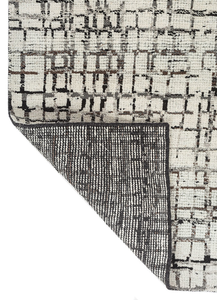 aprezo ivory wool hand knotted Rug - Backing Shot aprezo ivory wool hand knotted Rug - Backing Shot