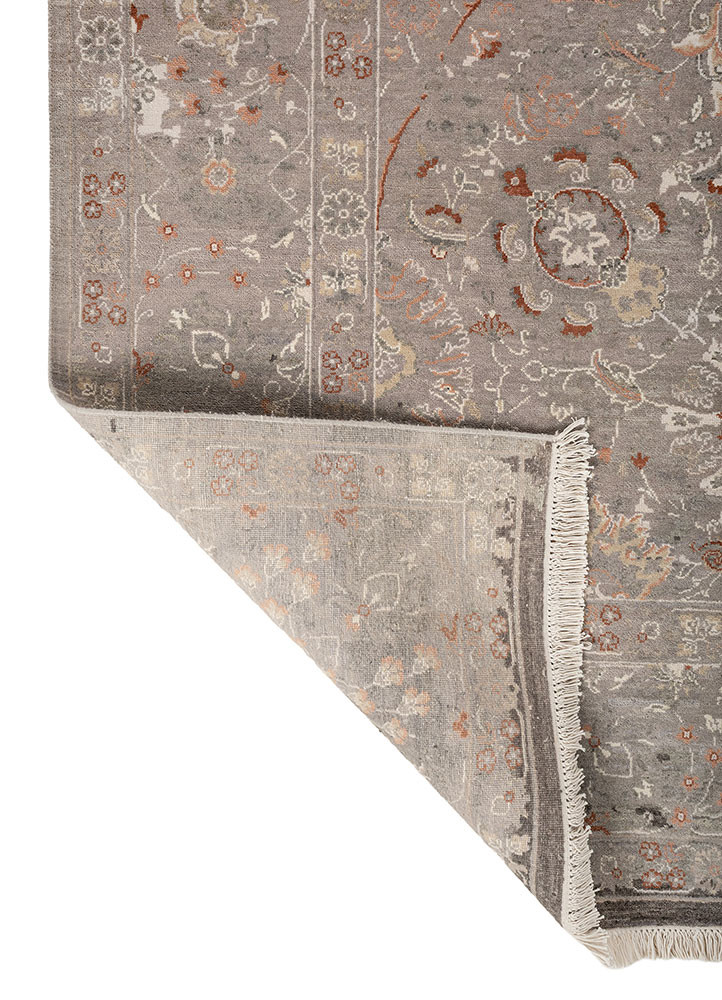 aprezo ivory wool hand knotted Rug - Backing Shot aprezo ivory wool hand knotted Rug - Backing Shot