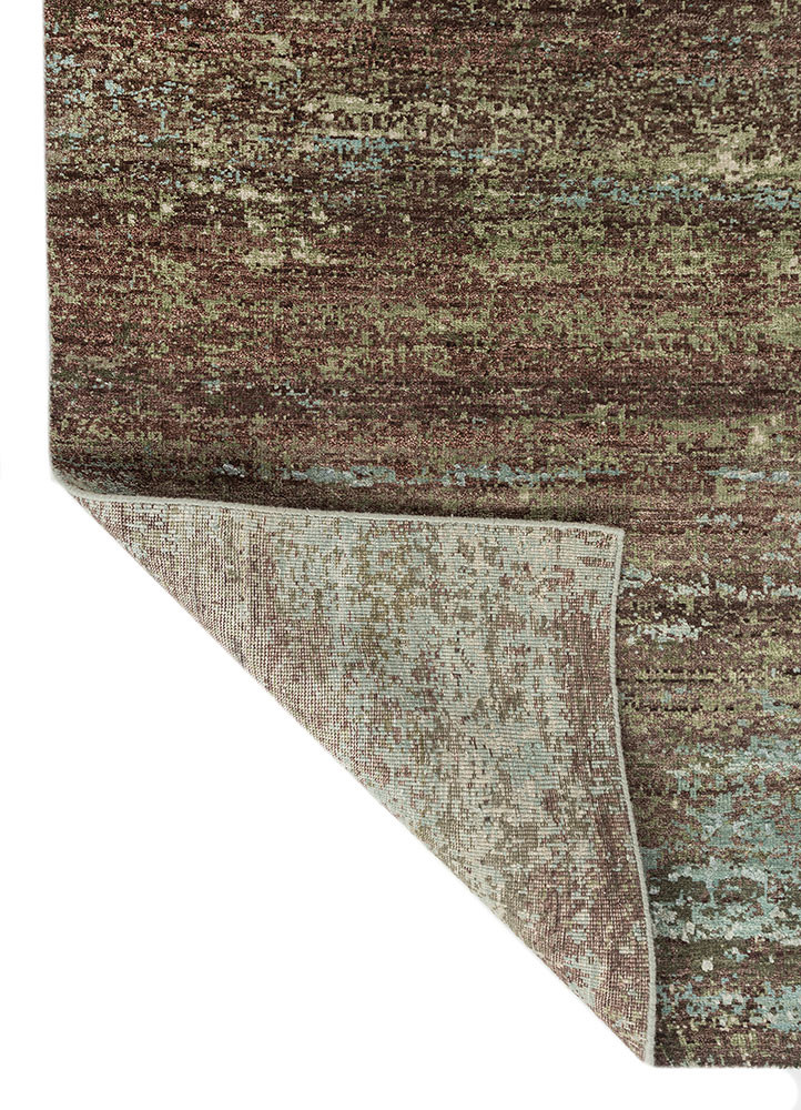 entropy ivory wool and silk hand knotted Rug - Backing Shot entropy ivory wool and silk hand knotted Rug - Backing Shot
