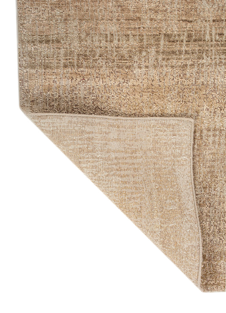 entropy beige and brown wool and silk hand knotted Rug - Backing Shot entropy beige and brown wool and silk hand knotted Rug - Backing Shot