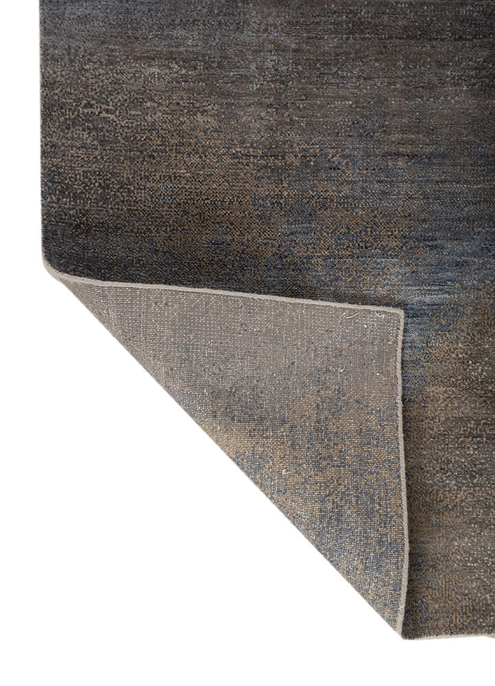 afterglow by kavi blue wool and silk hand knotted Rug - Backing Shot afterglow by kavi blue wool and silk hand knotted Rug - Backing Shot