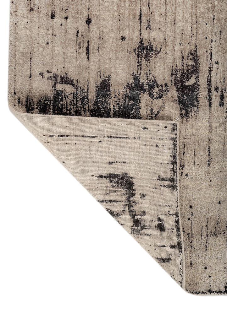 aprezo ivory wool and silk hand knotted Rug - Backing Shot aprezo ivory wool and silk hand knotted Rug - Backing Shot
