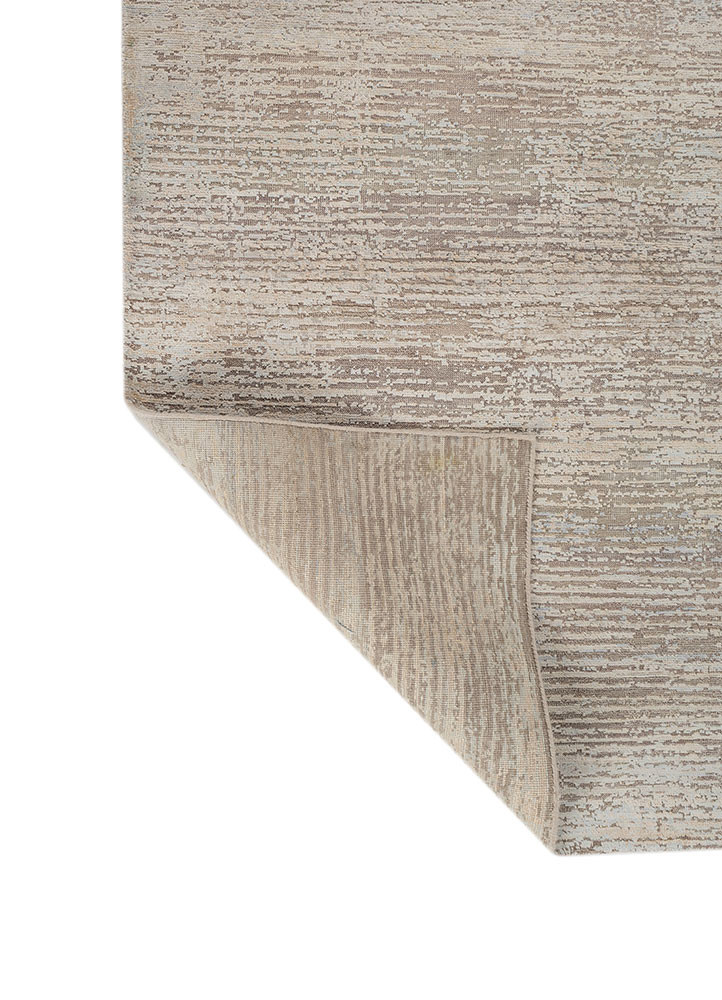 entropy ivory wool and bamboo silk hand knotted Rug - Backing Shot entropy ivory wool and bamboo silk hand knotted Rug - Backing Shot