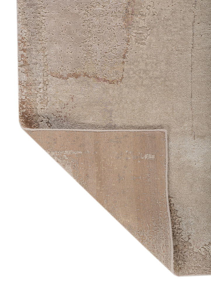 aprezo ivory wool and bamboo silk hand knotted Rug - Backing Shot aprezo ivory wool and bamboo silk hand knotted Rug - Backing Shot