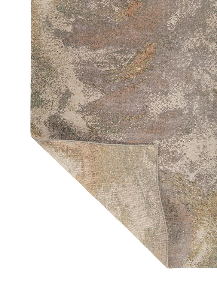 aprezo ivory wool and silk hand knotted Rug - Backing Shot aprezo ivory wool and silk hand knotted Rug - Backing Shot