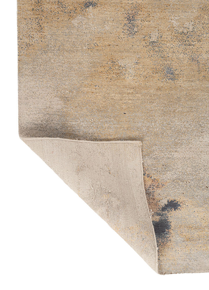 aprezo ivory wool and silk hand knotted Rug - Backing Shot aprezo ivory wool and silk hand knotted Rug - Backing Shot