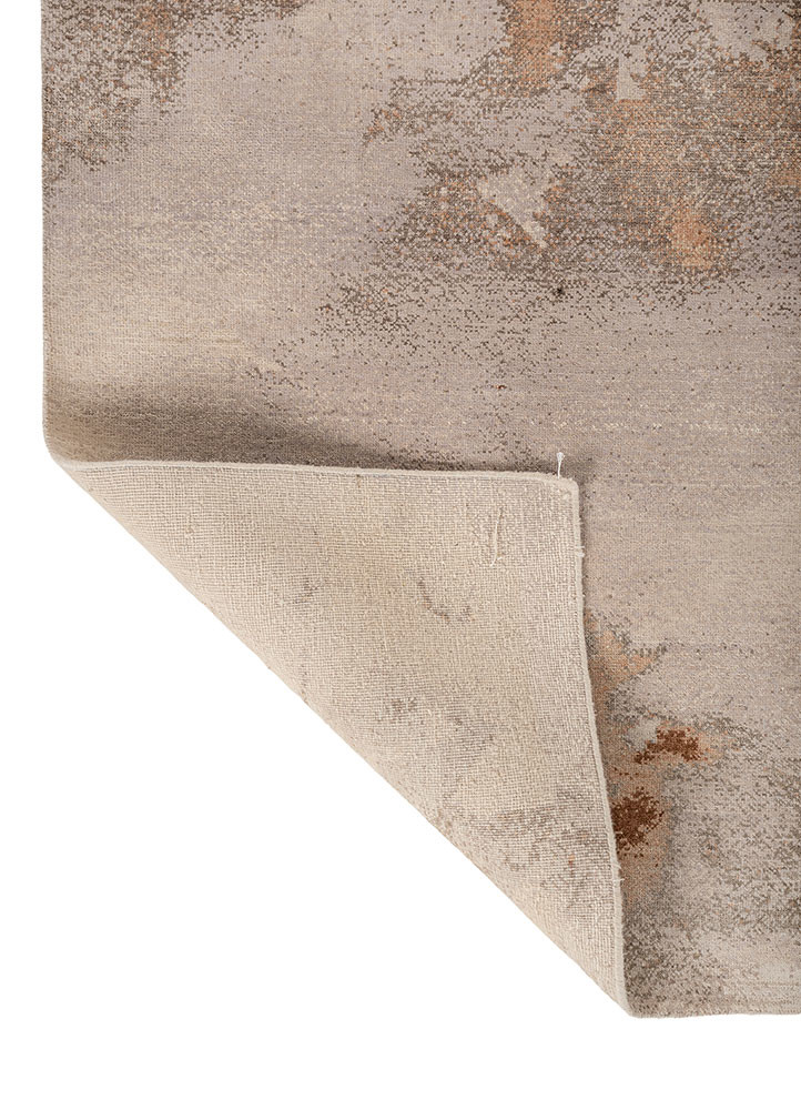 aprezo ivory wool and silk hand knotted Rug - Backing Shot aprezo ivory wool and silk hand knotted Rug - Backing Shot
