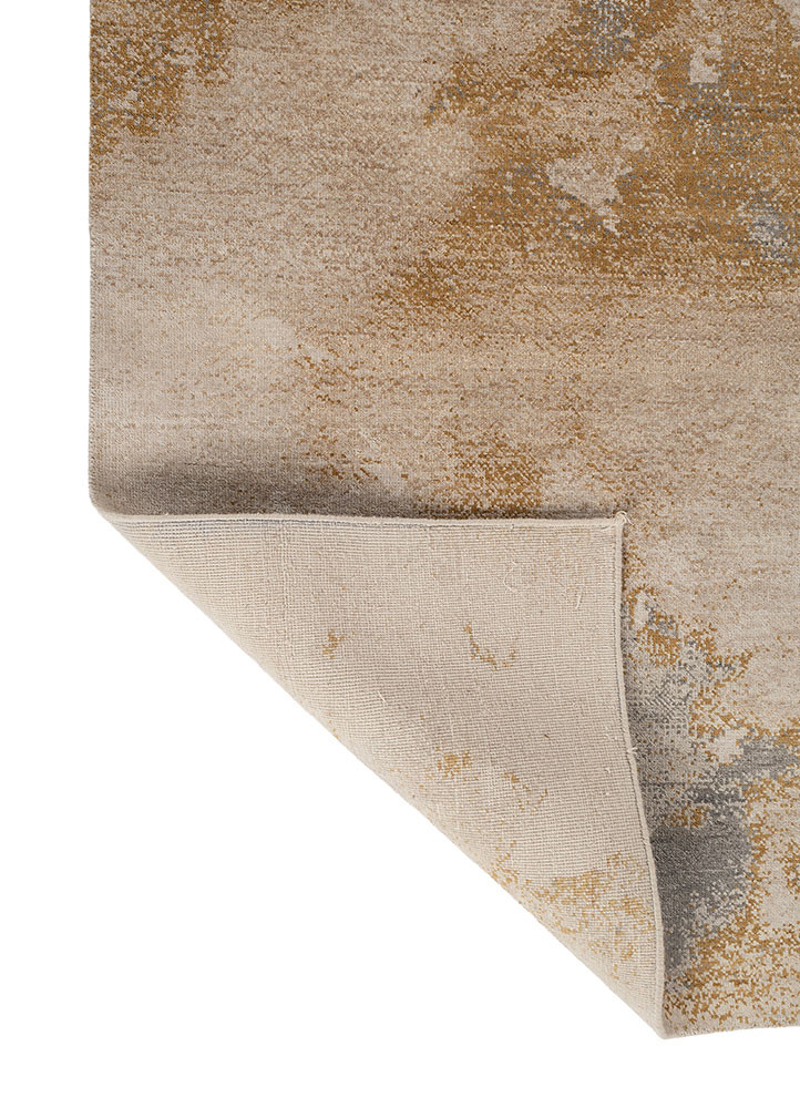 aprezo ivory wool and silk hand knotted Rug - Backing Shot aprezo ivory wool and silk hand knotted Rug - Backing Shot