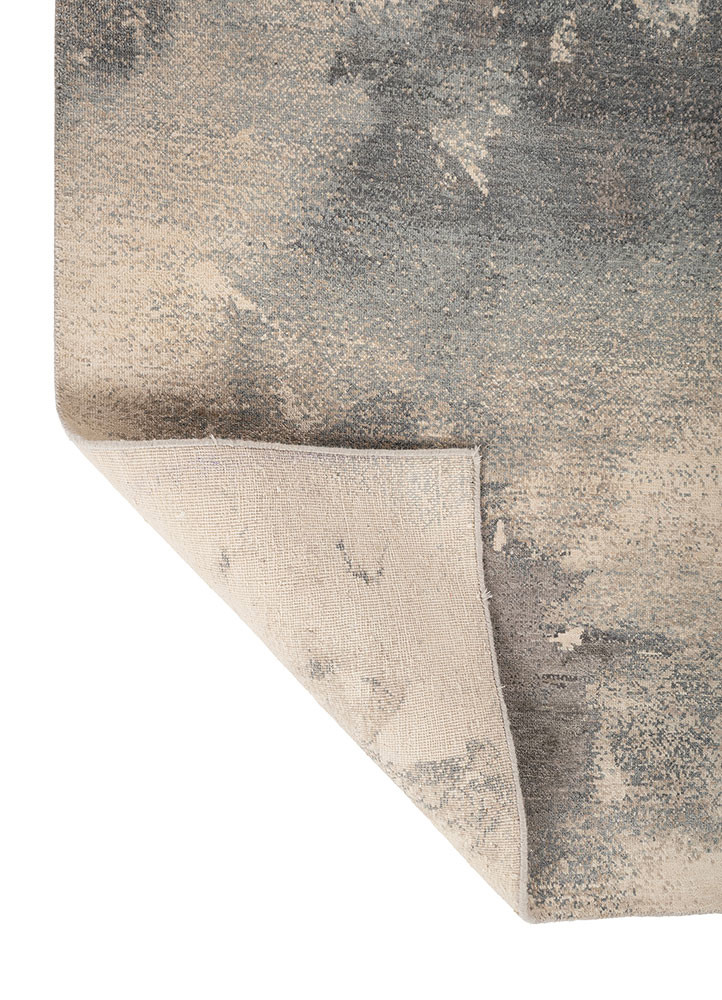 provenance ivory wool and silk hand knotted Rug - Backing Shot provenance ivory wool and silk hand knotted Rug - Backing Shot