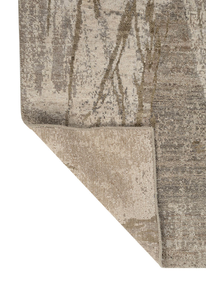 entropy beige and brown wool hand knotted Rug - Backing Shot entropy beige and brown wool hand knotted Rug - Backing Shot