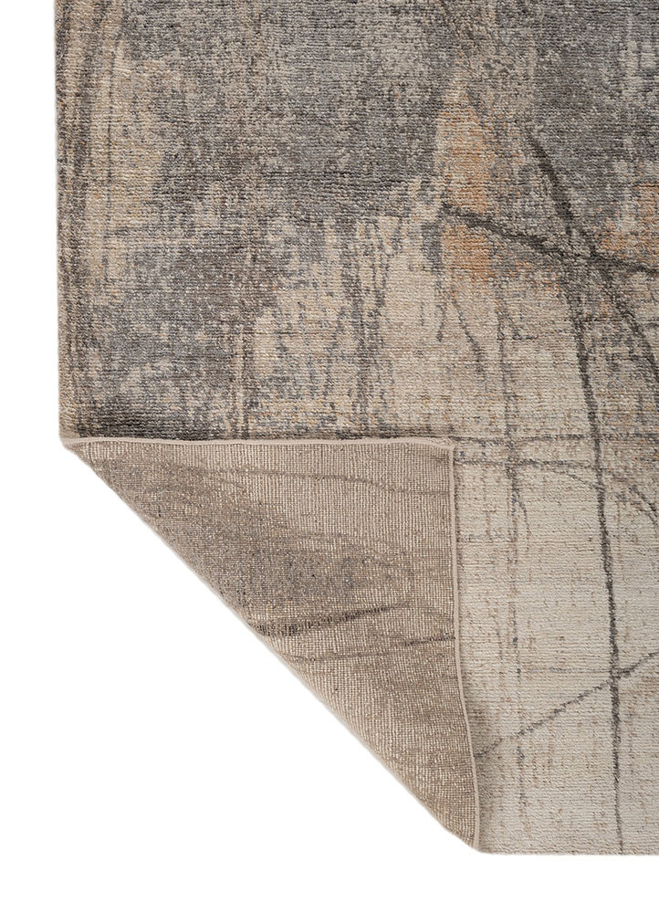 entropy beige and brown wool hand knotted Rug - Backing Shot entropy beige and brown wool hand knotted Rug - Backing Shot
