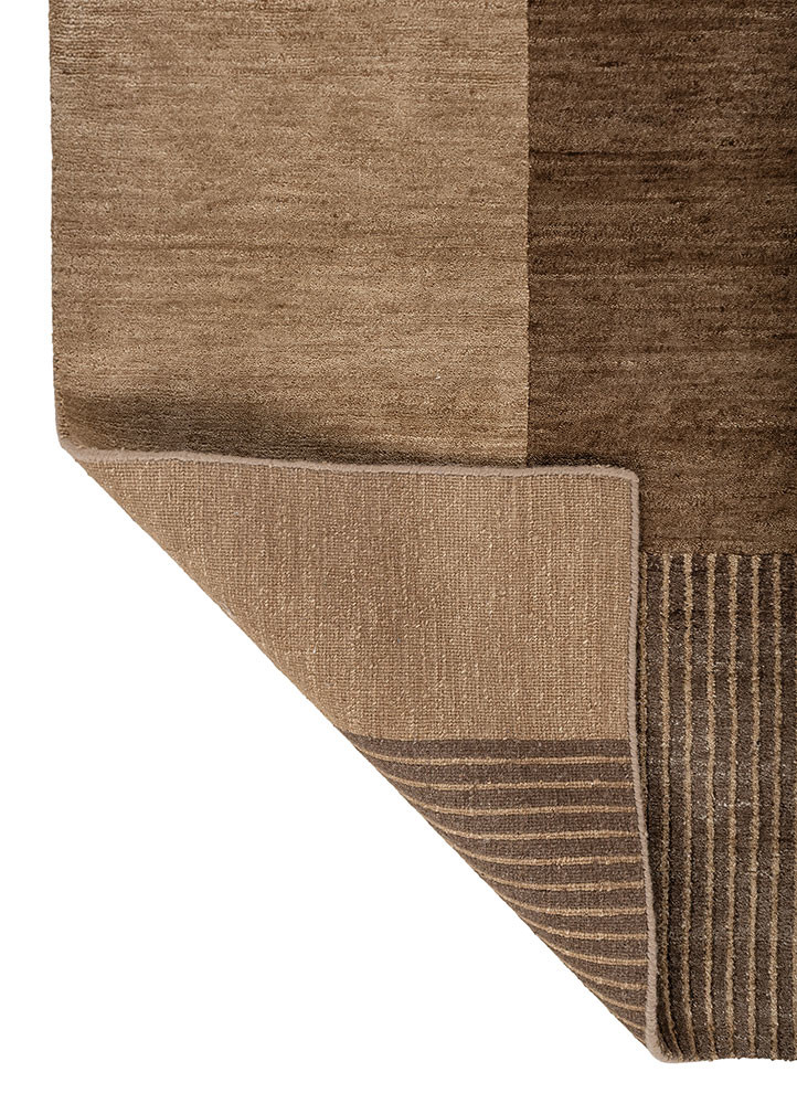 aprezo beige and brown wool hand knotted Rug - Backing Shot aprezo beige and brown wool hand knotted Rug - Backing Shot
