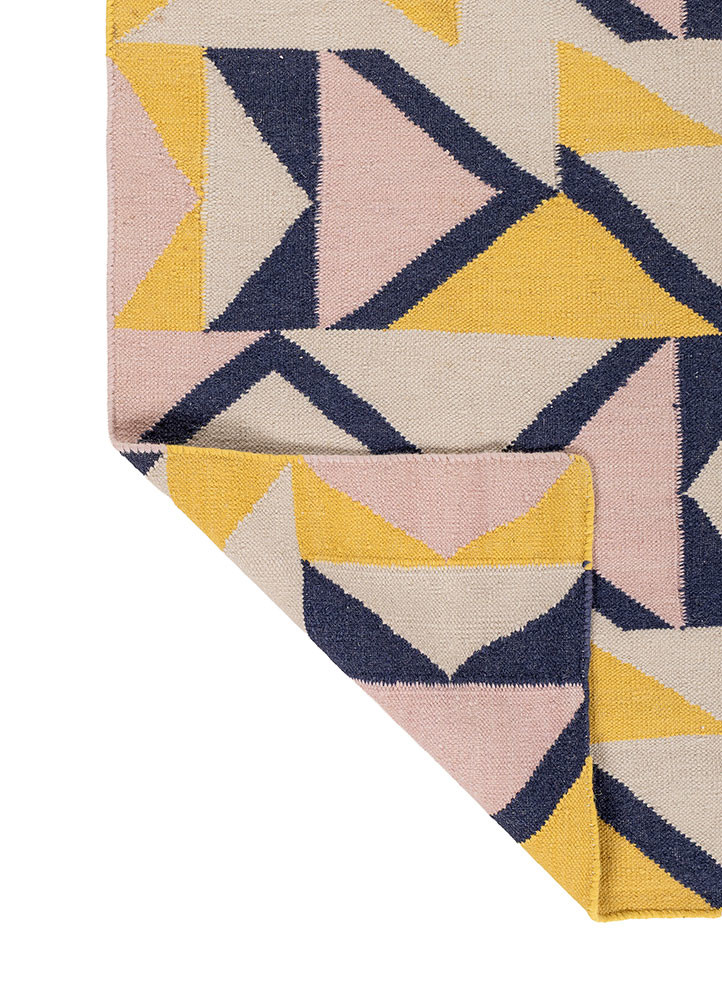 indusbar ivory wool flat weaves Rug - Backing Shot indusbar ivory wool flat weaves Rug - Backing Shot