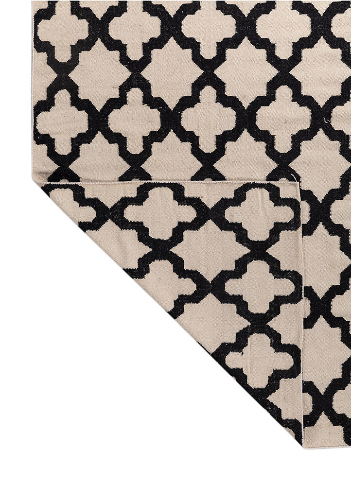 indusbar ivory wool flat weaves Rug - Backing Shot indusbar ivory wool flat weaves Rug - Backing Shot