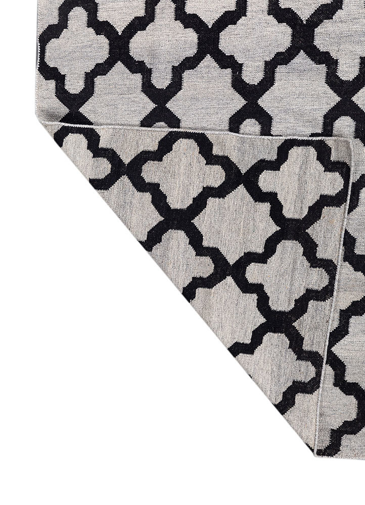 indusbar blue wool flat weaves Rug - Backing Shot indusbar blue wool flat weaves Rug - Backing Shot