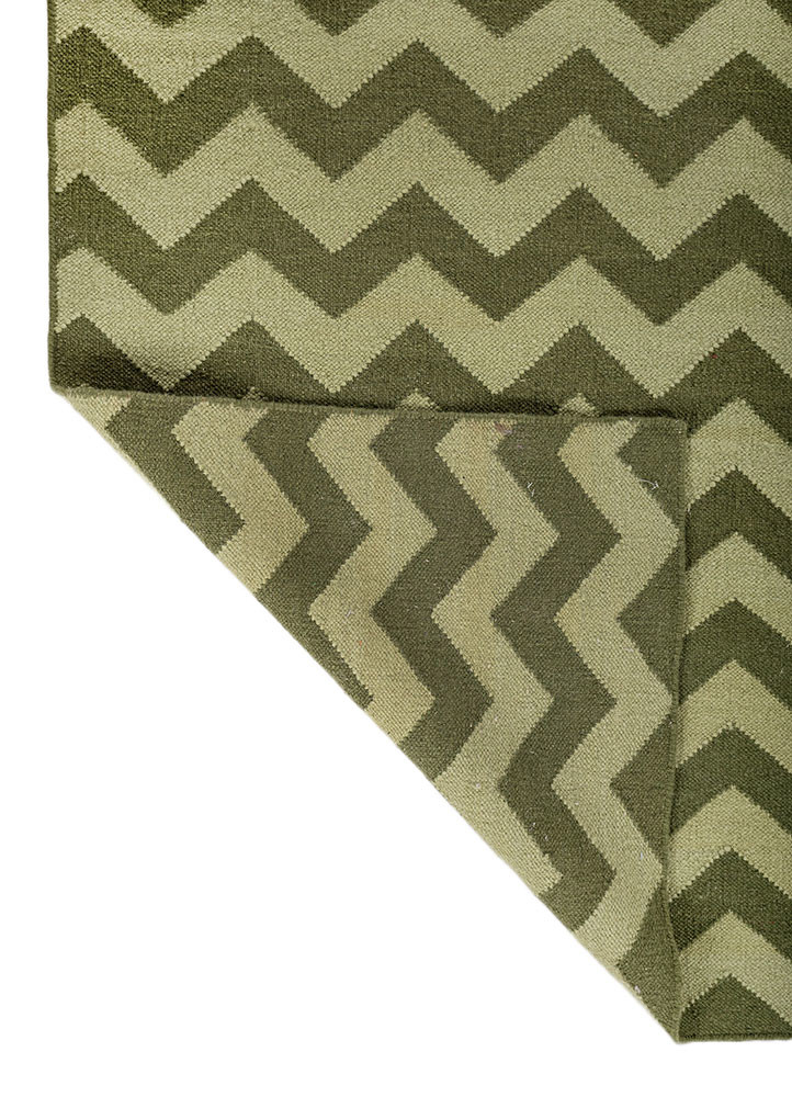 indusbar green wool flat weaves Rug - Backing Shot indusbar green wool flat weaves Rug - Backing Shot