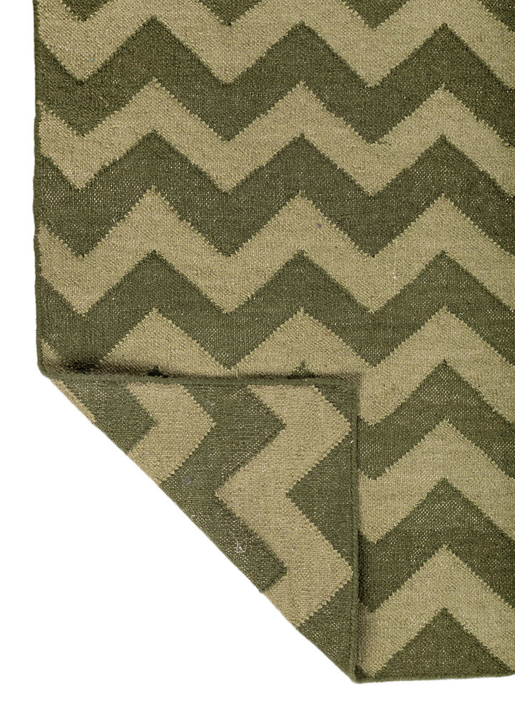 indusbar green wool flat weaves Rug - Backing Shot indusbar green wool flat weaves Rug - Backing Shot