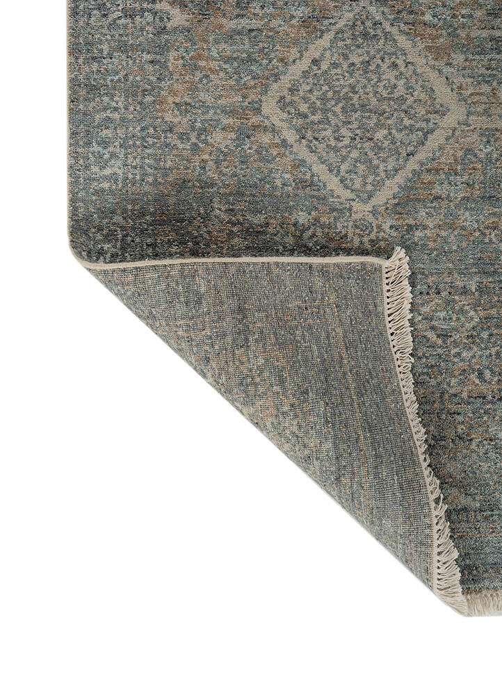 viscaya ivory wool hand knotted Rug - Backing Shot