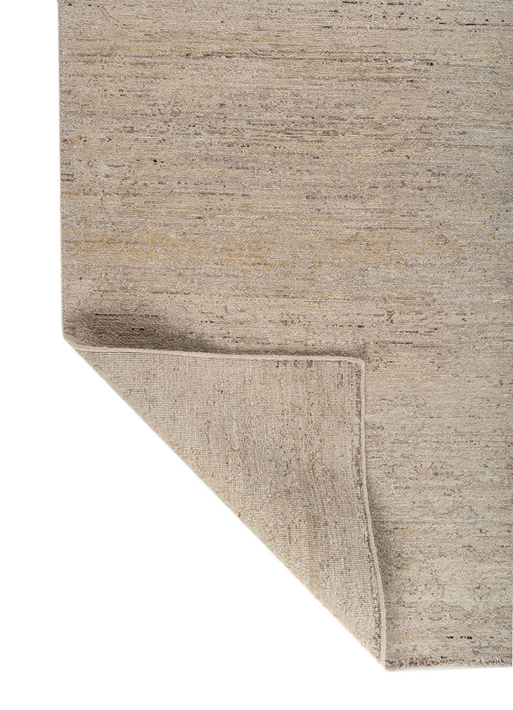 viscaya ivory wool hand knotted Rug - Backing Shot