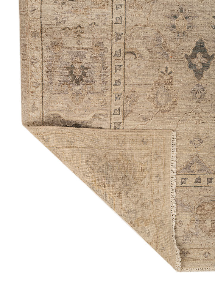 someplace in time ivory afghan wool hand knotted Rug - Backing Shot someplace in time ivory afghan wool hand knotted Rug - Backing Shot
