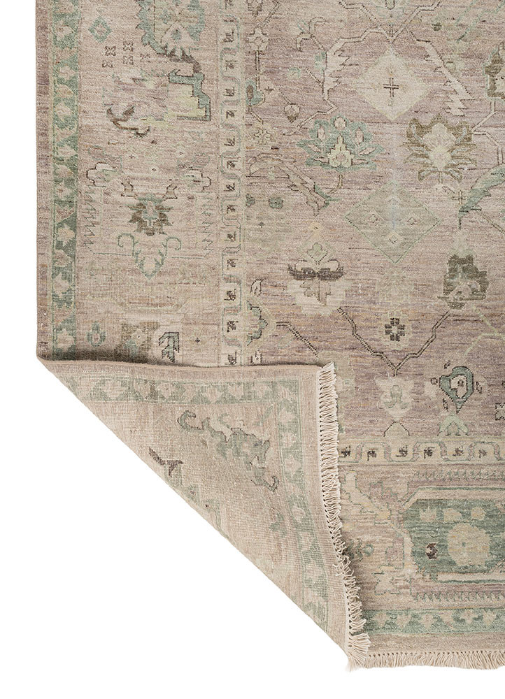 someplace in time ivory wool hand knotted Rug - Backing Shot someplace in time ivory wool hand knotted Rug - Backing Shot