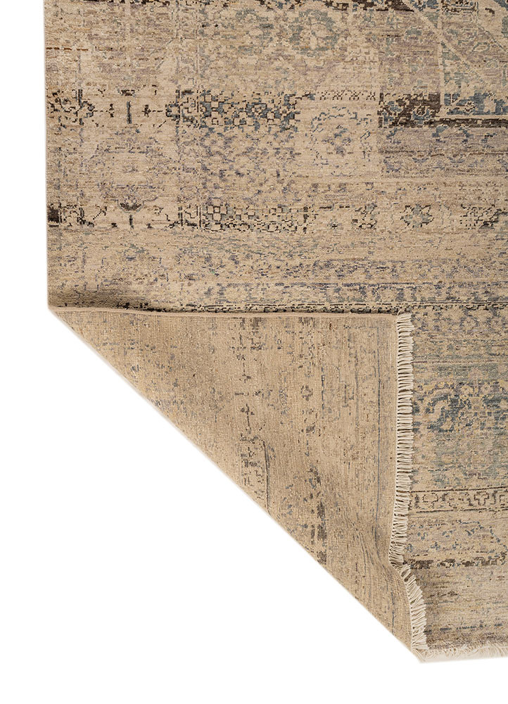 someplace in time ivory afghan wool hand knotted Rug - Backing Shot someplace in time ivory afghan wool hand knotted Rug - Backing Shot