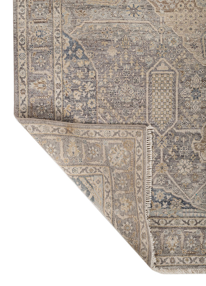 someplace in time blue afghan wool hand knotted Rug - Backing Shot someplace in time blue afghan wool hand knotted Rug - Backing Shot