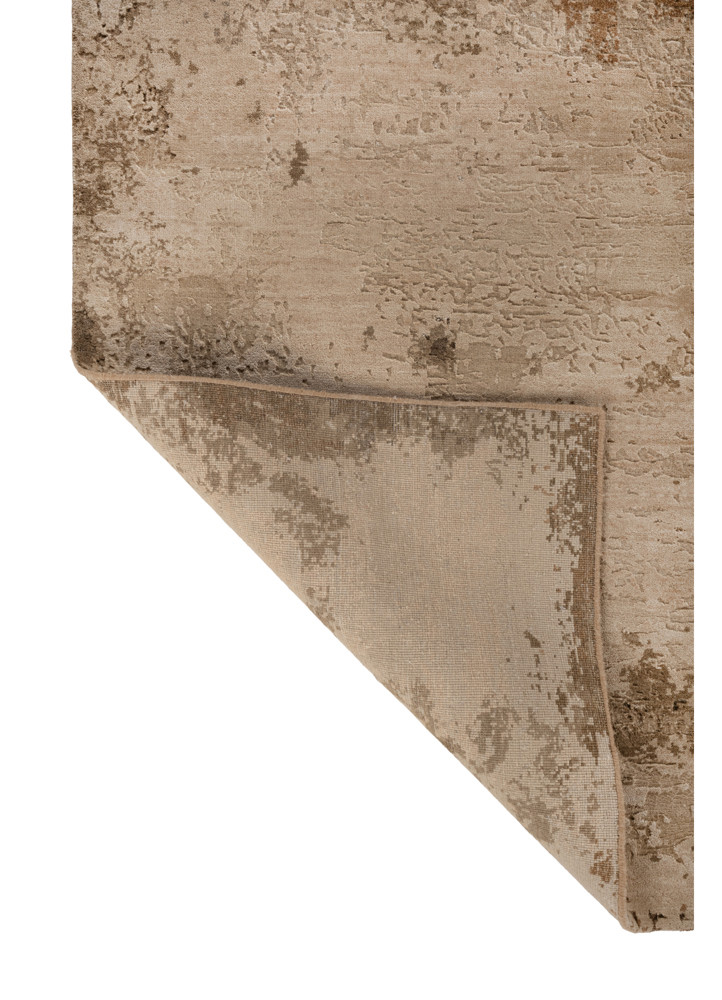 afterglow by kavi beige and brown wool and silk hand knotted Rug - Backing Shot afterglow by kavi beige and brown wool and silk hand knotted Rug - Backing Shot