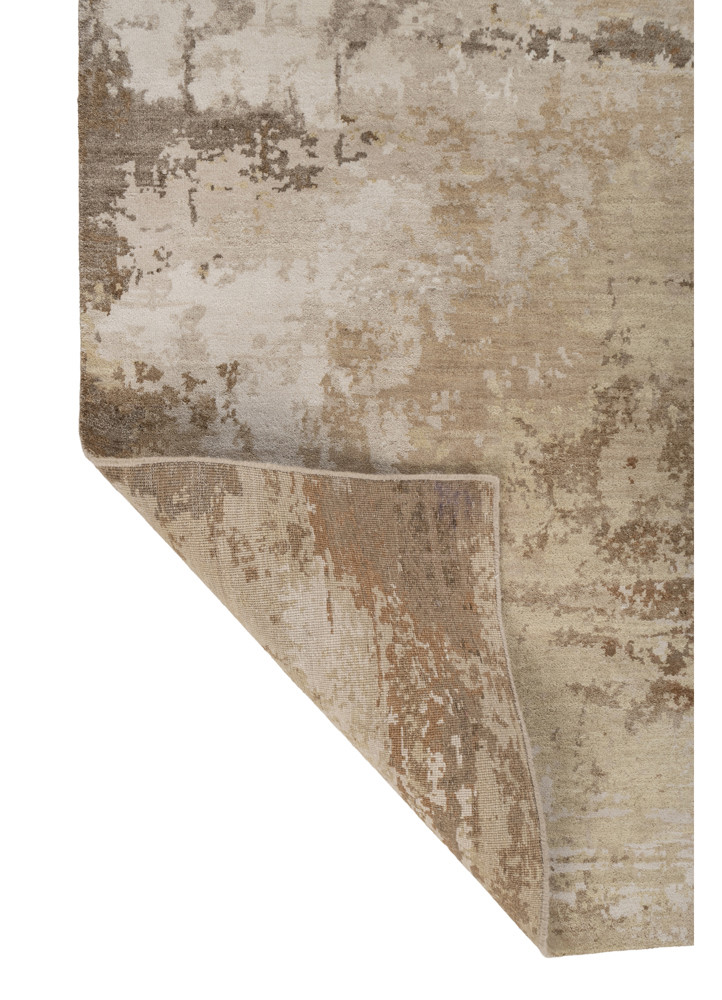 chaos theory by kavi ivory wool and silk hand knotted Rug - Backing Shot chaos theory by kavi ivory wool and silk hand knotted Rug - Backing Shot