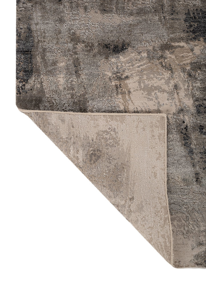 free verse by kavi ivory wool and silk hand knotted Rug - Backing Shot free verse by kavi ivory wool and silk hand knotted Rug - Backing Shot