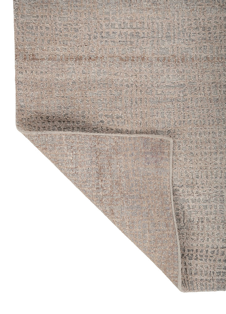 aprezo grey and black wool and silk hand knotted Rug - Backing Shot aprezo grey and black wool and silk hand knotted Rug - Backing Shot