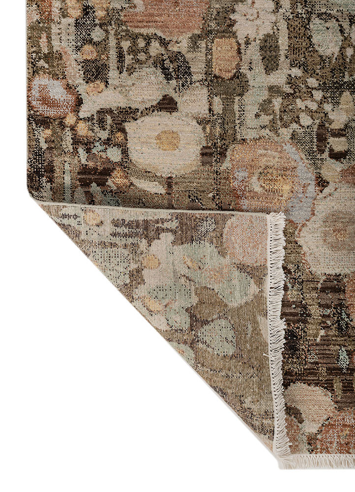 aprezo gold wool hand knotted Rug - Backing Shot aprezo gold wool hand knotted Rug - Backing Shot