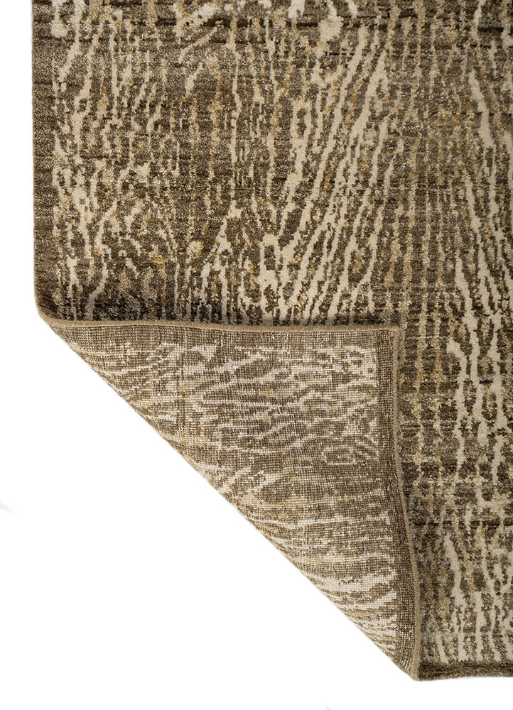 gilded age beige and brown afghan wool hand knotted Rug - Backing Shot gilded age beige and brown afghan wool hand knotted Rug - Backing Shot