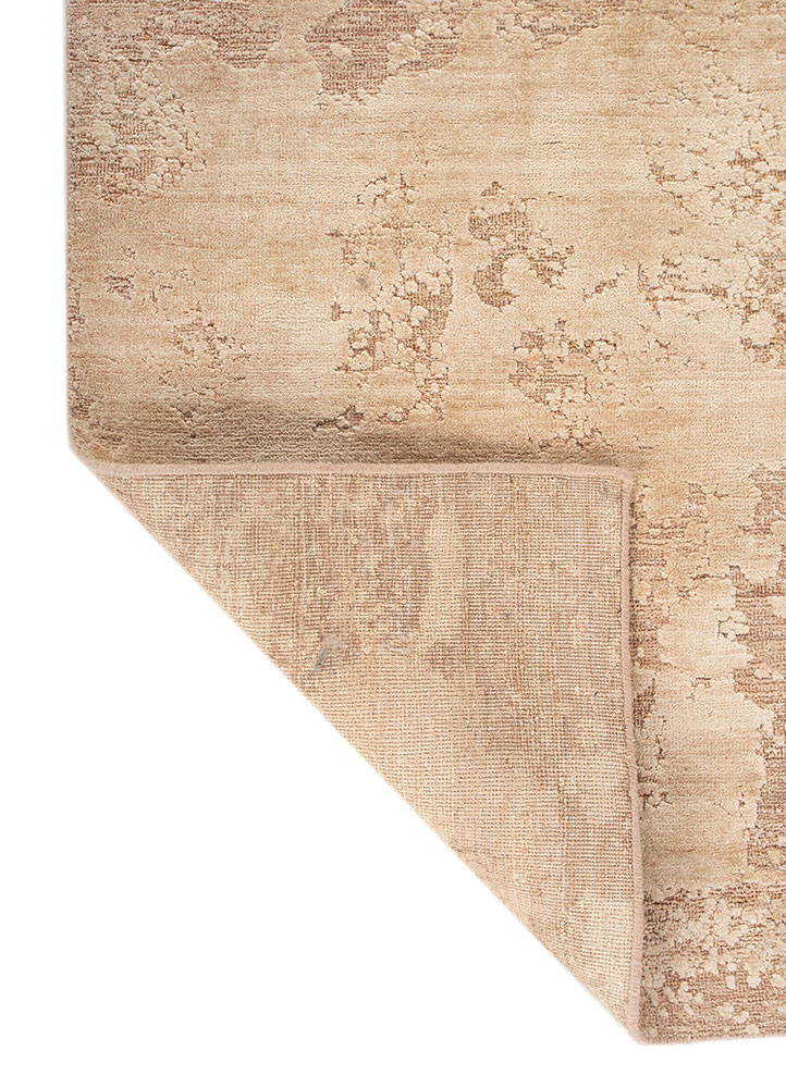 entropy pink and purple wool and silk hand knotted Rug - Backing Shot entropy pink and purple wool and silk hand knotted Rug - Backing Shot