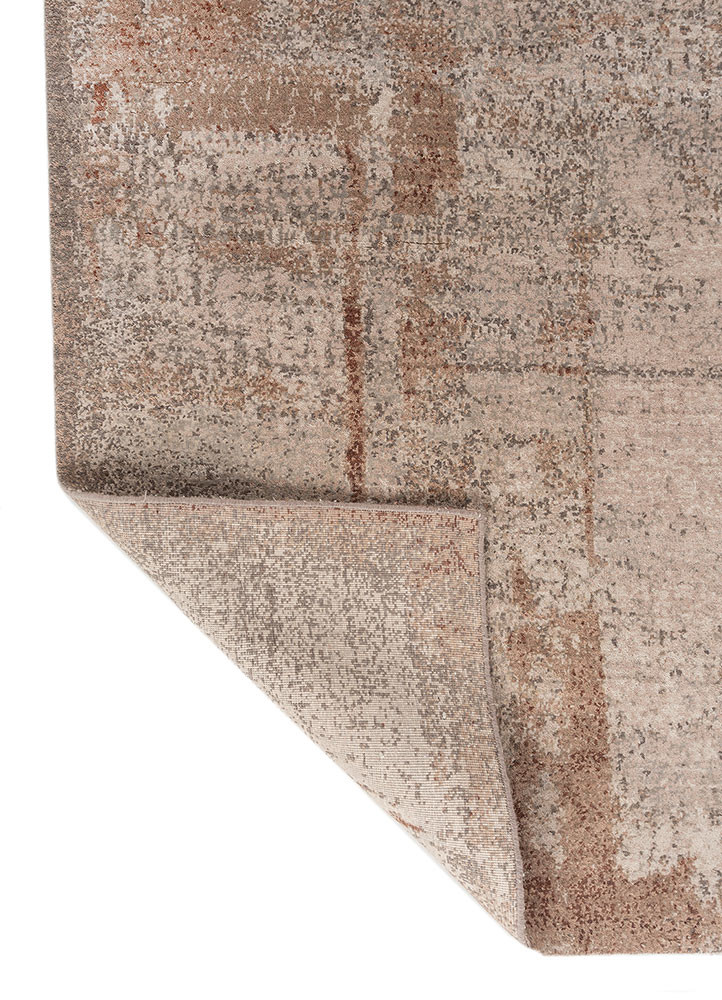 entropy beige and brown wool and bamboo silk hand knotted Rug - Backing Shot entropy beige and brown wool and bamboo silk hand knotted Rug - Backing Shot