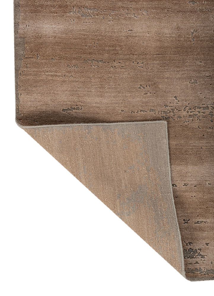 free verse by kavi beige and brown wool and bamboo silk hand knotted Rug - Backing Shot free verse by kavi beige and brown wool and bamboo silk hand knotted Rug - Backing Shot