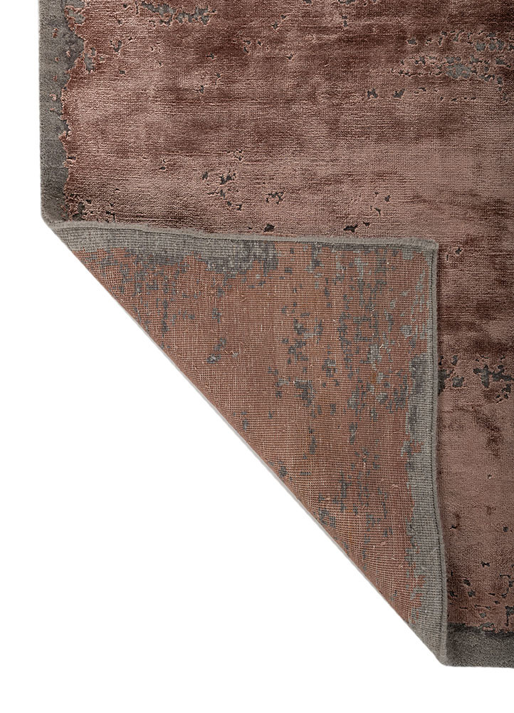 hidden by kavi beige and brown wool and bamboo silk hand knotted Rug - Backing Shot hidden by kavi beige and brown wool and bamboo silk hand knotted Rug - Backing Shot