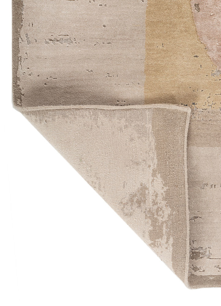 unfold by kavi ivory wool and bamboo silk hand knotted Rug - Backing Shot unfold by kavi ivory wool and bamboo silk hand knotted Rug - Backing Shot