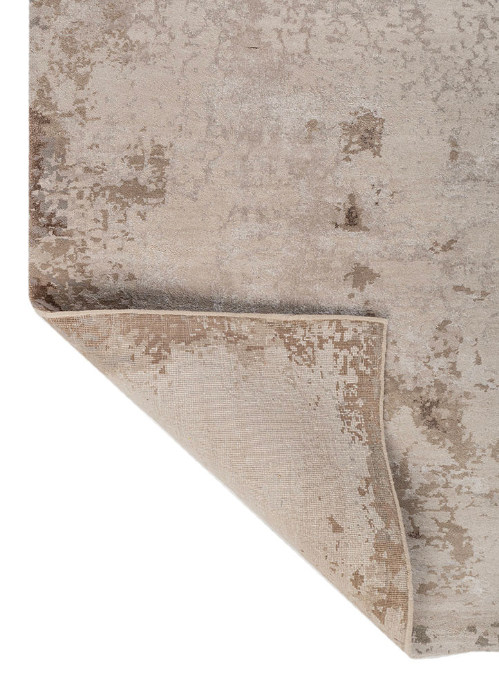 chaos theory by kavi ivory wool and bamboo silk hand knotted Rug - Backing Shot chaos theory by kavi ivory wool and bamboo silk hand knotted Rug - Backing Shot
