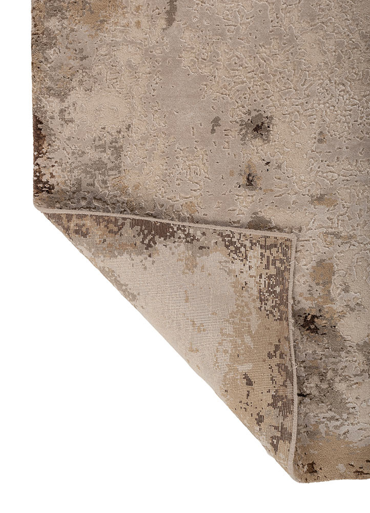chaos theory by kavi ivory wool and bamboo silk hand knotted Rug - Backing Shot chaos theory by kavi ivory wool and bamboo silk hand knotted Rug - Backing Shot