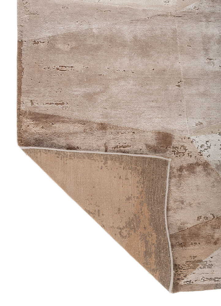 aakar by kavi ivory wool and bamboo silk hand knotted Rug - Backing Shot aakar by kavi ivory wool and bamboo silk hand knotted Rug - Backing Shot