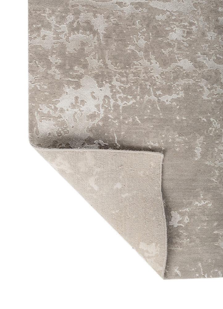 project error by kavi grey and black wool and bamboo silk hand knotted Rug - Backing Shot project error by kavi grey and black wool and bamboo silk hand knotted Rug - Backing Shot