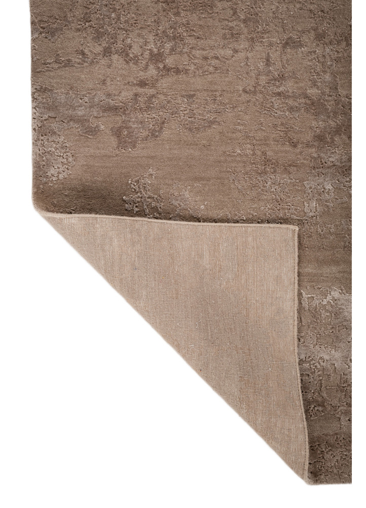 project error by kavi beige and brown wool and bamboo silk hand knotted Rug - Backing Shot project error by kavi beige and brown wool and bamboo silk hand knotted Rug - Backing Shot