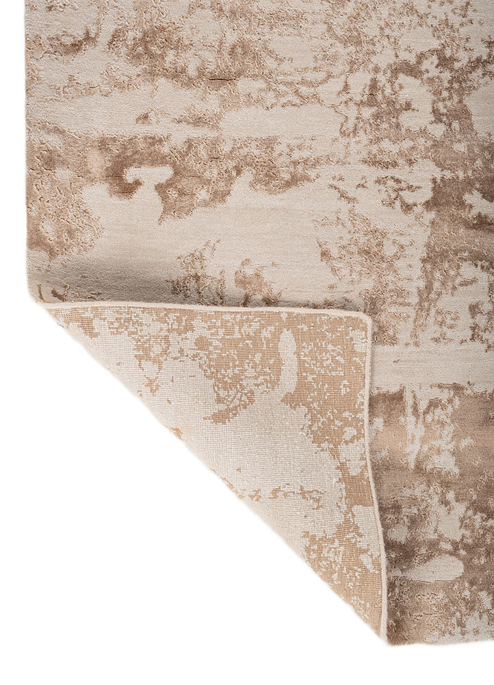 project error by kavi ivory wool and bamboo silk hand knotted Rug - Backing Shot project error by kavi ivory wool and bamboo silk hand knotted Rug - Backing Shot