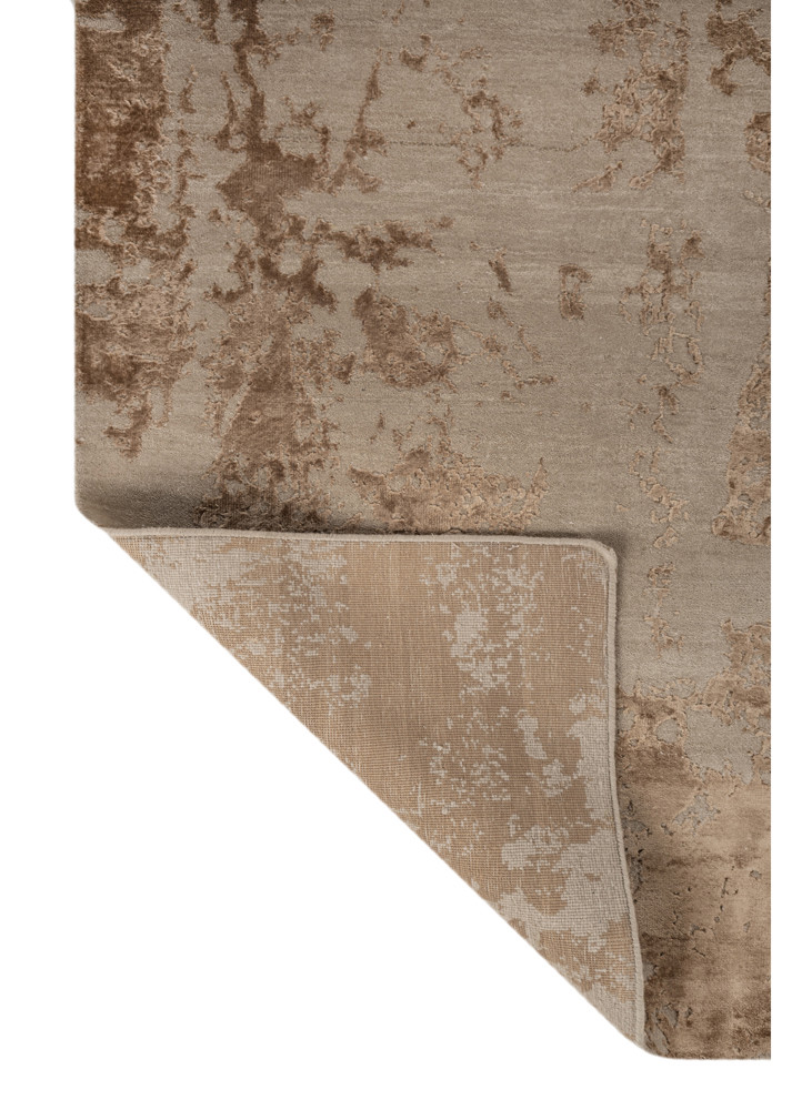 project error by kavi beige and brown wool and bamboo silk hand knotted Rug - Backing Shot project error by kavi beige and brown wool and bamboo silk hand knotted Rug - Backing Shot